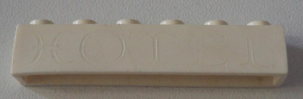 crssprt02pb92 (1) 1x White Brick 1 x 6 without Bottom Tubes, Ophalen of Verzenden, Gebruikt