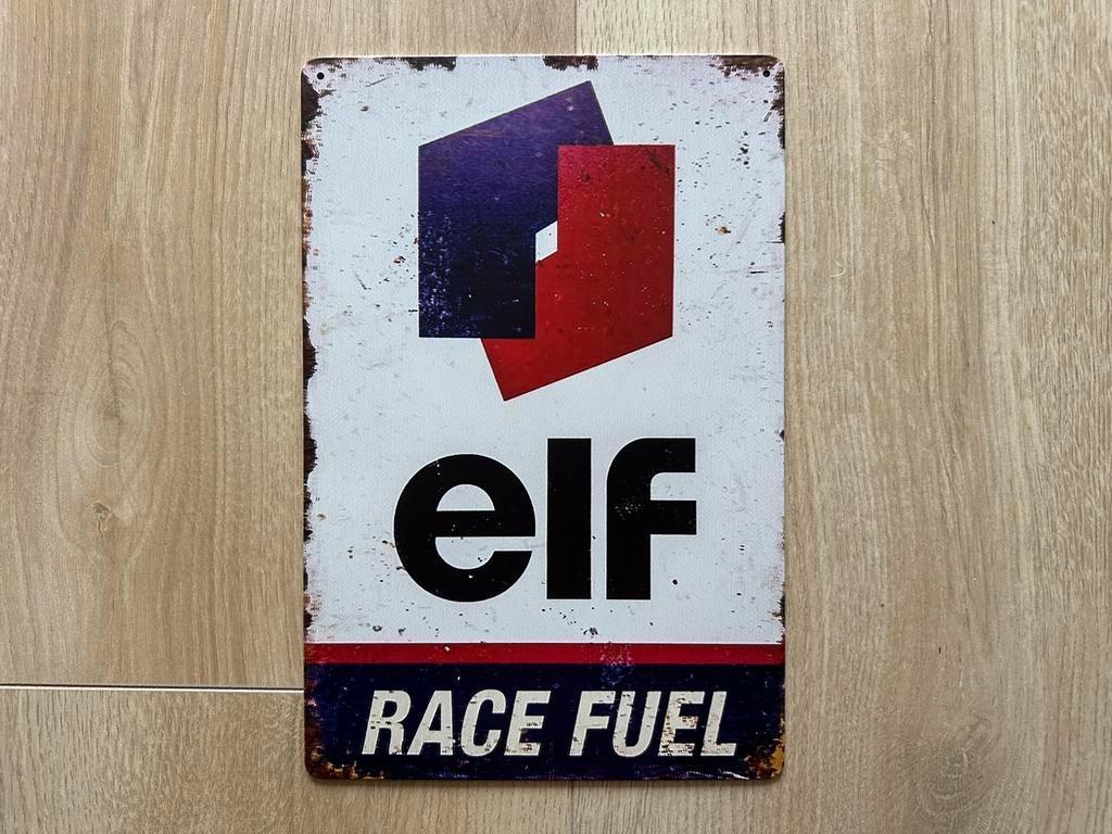 Reclamebord Elf Race Fuel 20x30, Ophalen of Verzenden, Zo goed als nieuw, Reclamebord