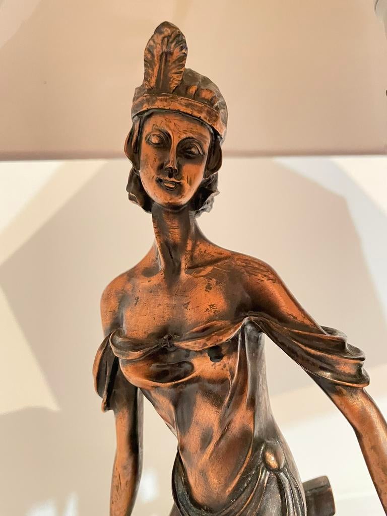 Art nouveau stijl lamp, Antiek en Kunst, Antiek | Lampen, Ophalen of Verzenden