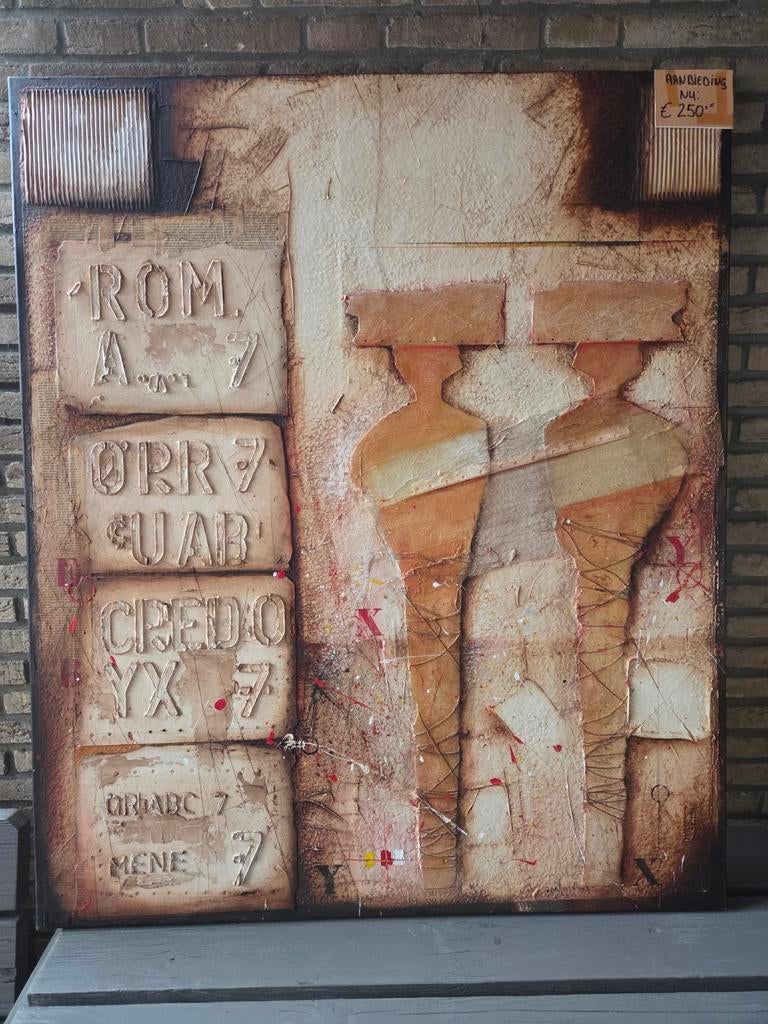 Origineel schilderij van Jan Noordhuis - 100 x 120 cm, Ophalen