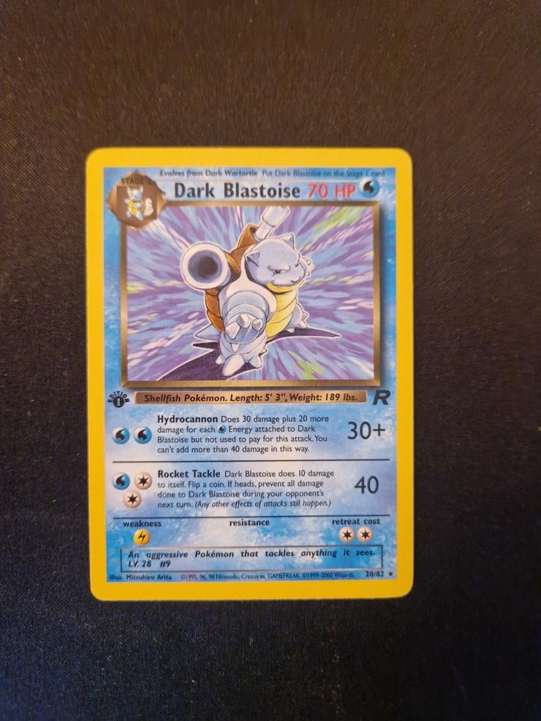 Blastoise non holo 1st edition TR. TCG Pokémon Team Rocket, Ophalen of Verzenden, Zo goed als nieuw, Losse kaart