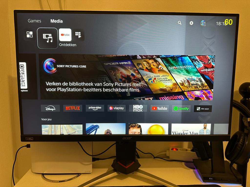 Acer Nitro XV273 gaming monitor, Gaming, IPS, In hoogte verstelbaar, Full HD