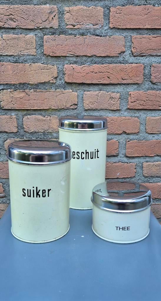 Vintage, Brabantia voorraad blikken, Ophalen of Verzenden