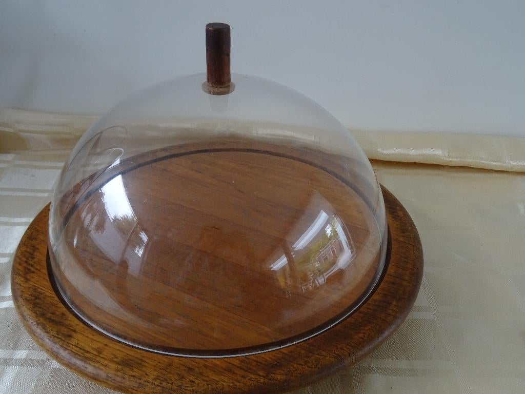 Digsmed draaiplateau vintage teakhout DIGSMED schaal kaas, Verzamelen, Retro, Ophalen of Verzenden, Huis en Inrichting