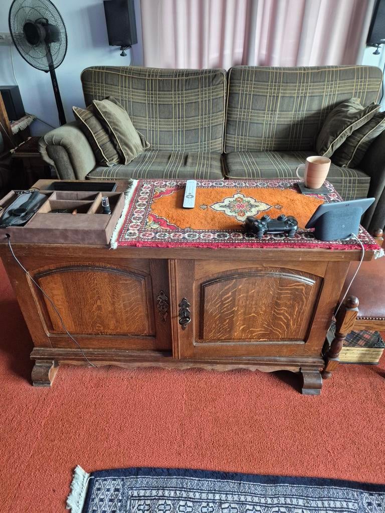 Massief Eiken Dekenist / Opbergkist, Ophalen, Gebruikt