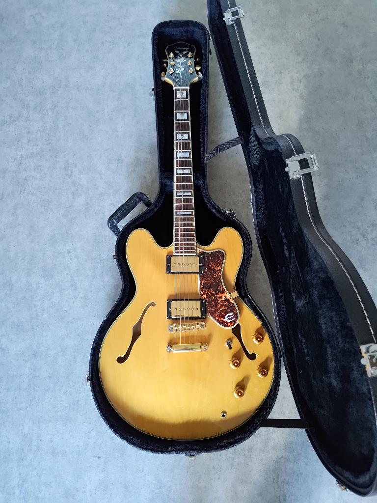 Epiphone Sheraton II, 1992 - SD pickups & locking tuners, Ophalen, Gebruikt, Hollow body, Epiphone