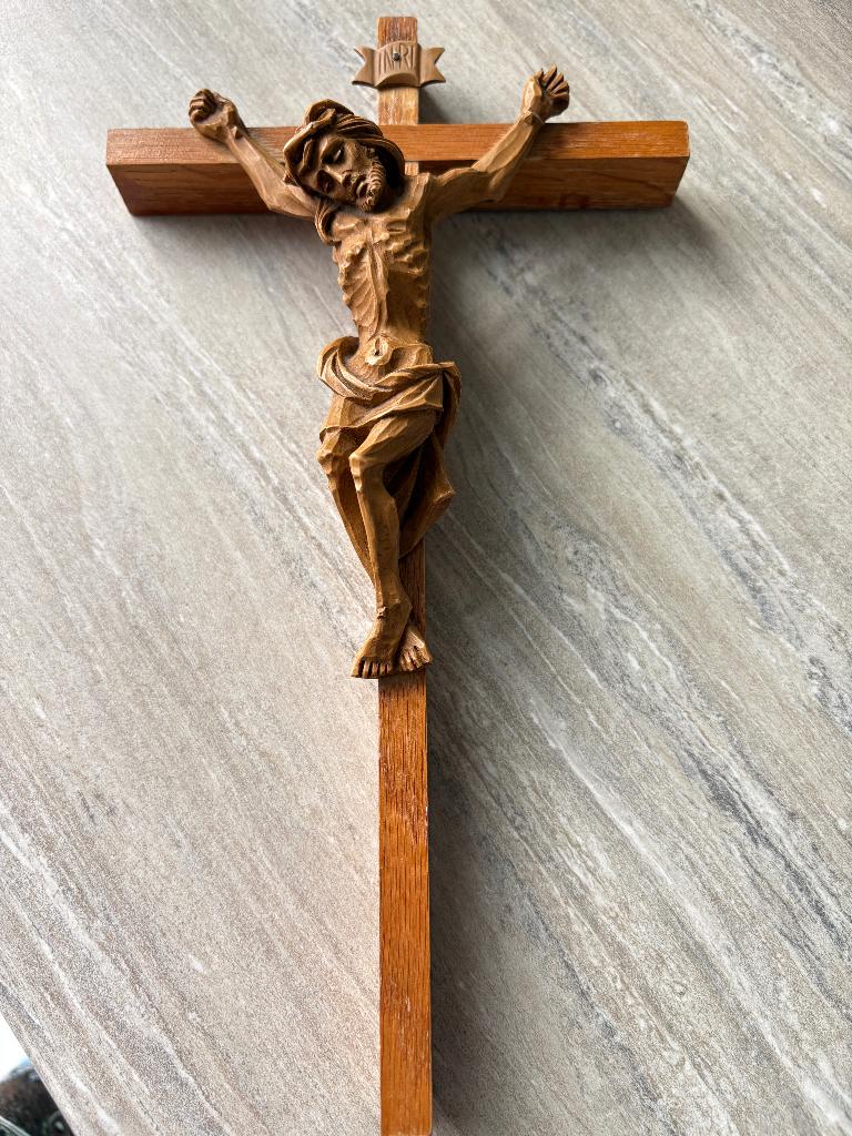 keurig kruisbeeld - inri tekst, Ophalen of Verzenden