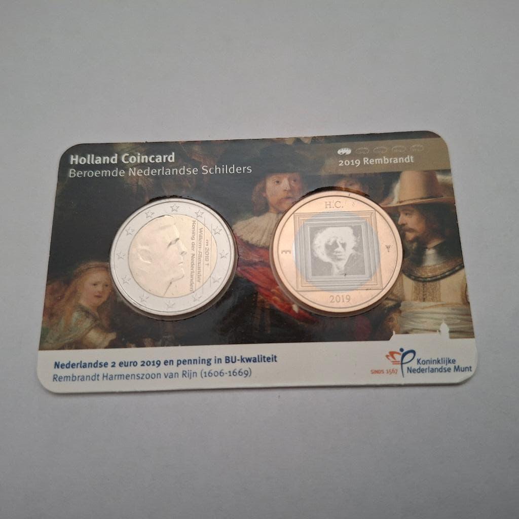 Holland Coincard Rembrandt 2019, Ophalen of Verzenden, Koningin Beatrix, Euro's