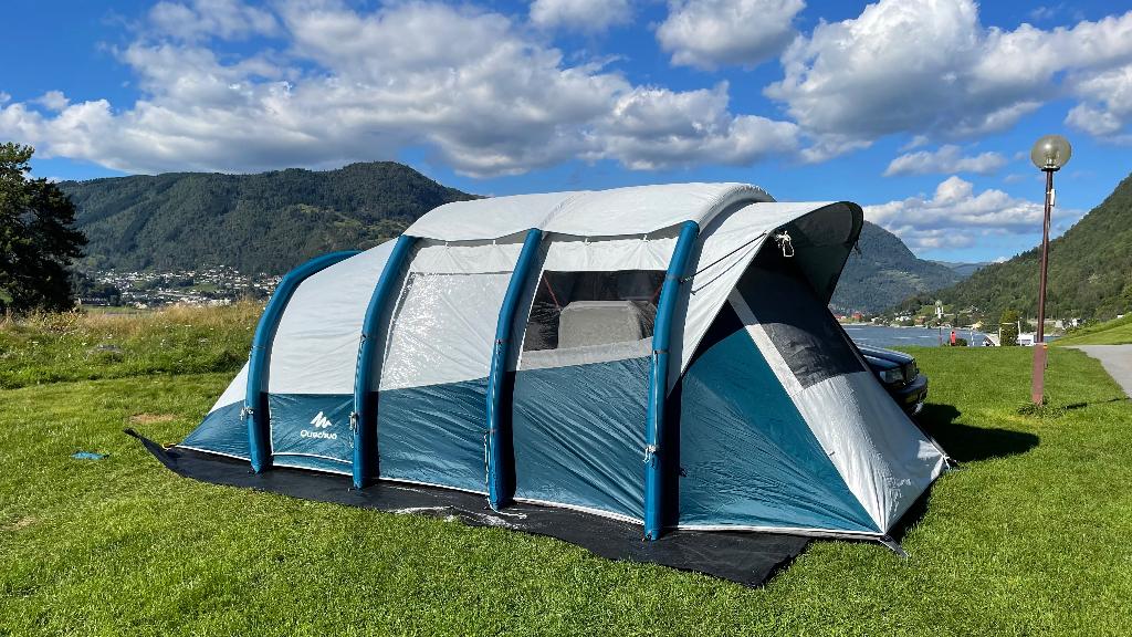 Quechua 6.3 air seconds fresh & black, Caravans en Kamperen, Ophalen, Gebruikt, Tot en met 6