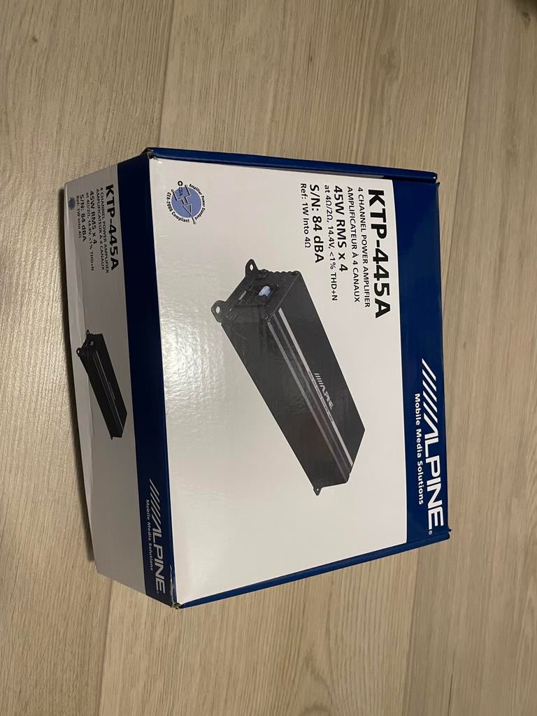 Alpine KTP-445A mini versterker, Ophalen of Verzenden, Gebruikt, 120 watt of meer, Overige merken