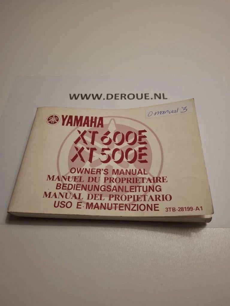 3 0WNERS MANUAL YAMAHA XT600/500E  1991 USED, Motoren, Handleidingen en Instructieboekjes, Ophalen of Verzenden, Yamaha