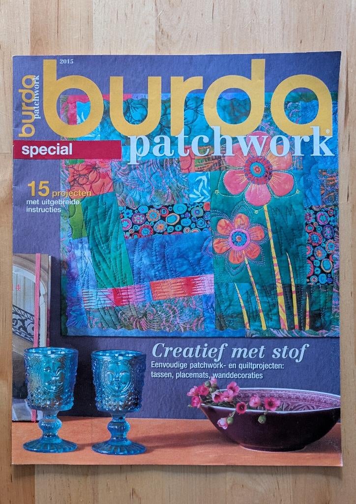 Burda patchwork special 2015 tassen, quilt, Ophalen of Verzenden, Zo goed als nieuw, Borduren en Naaien