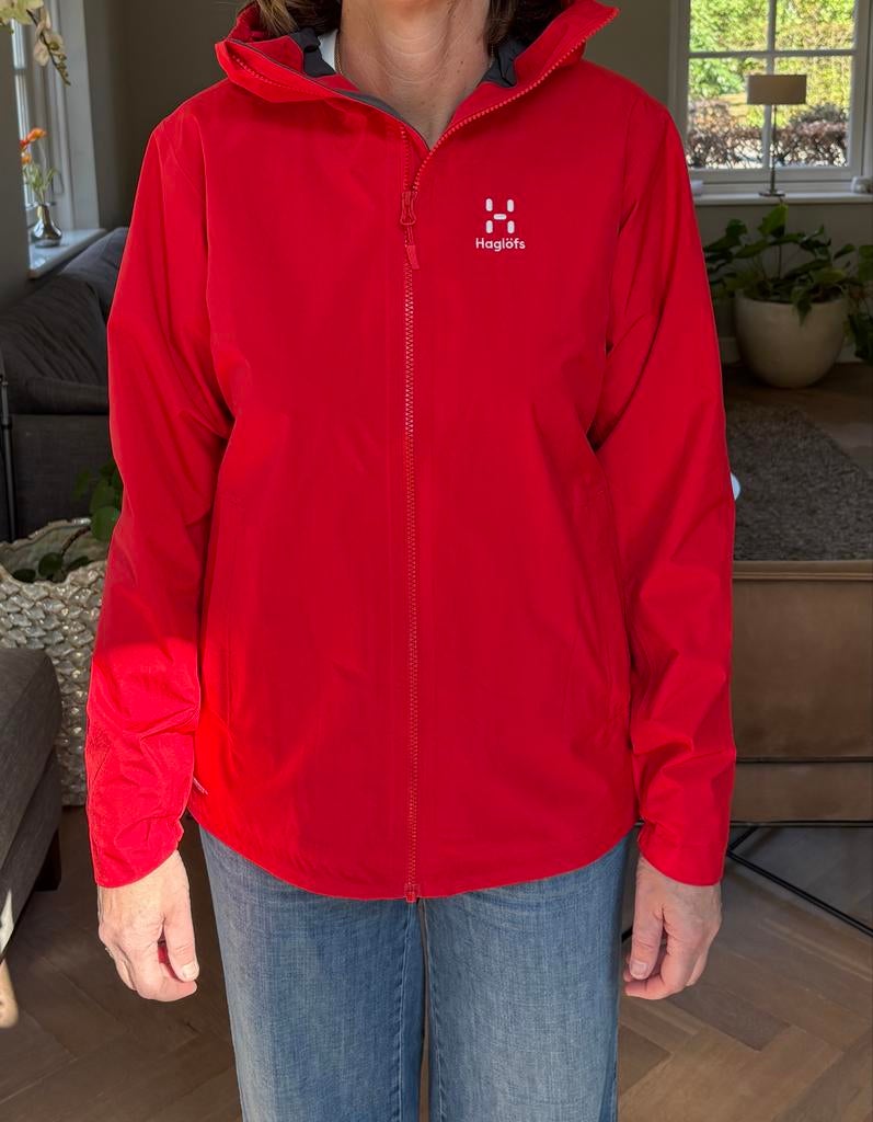 Haglöfs Regenjas Rood - Maat M, Ophalen of Verzenden, Nieuw, Maat 38/40 (M), Rood