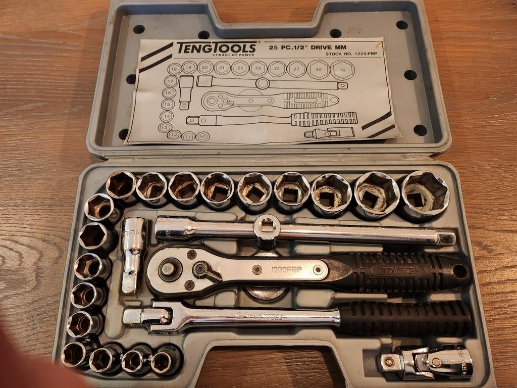 Tengtools 1/2 inch doppendoos compleet, Ophalen of Verzenden
