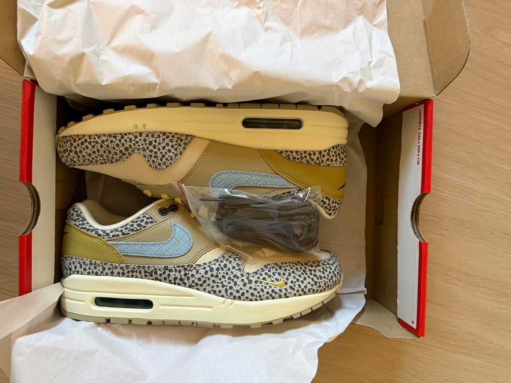 Nike Air Max 1 Wmns Cobblestone Safari maat 40, Ophalen, Beige, Nike, Nieuw