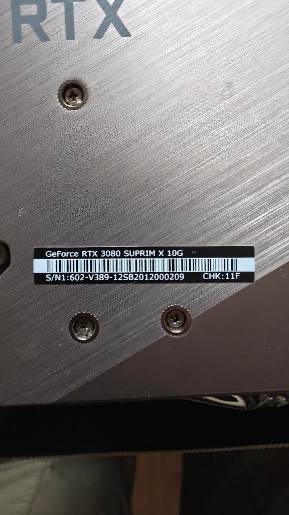 MSI Geforce RTX 3080 Suprim 10gb, Gebruikt, GDDR6, PCI-Express 4, Ophalen of Verzenden