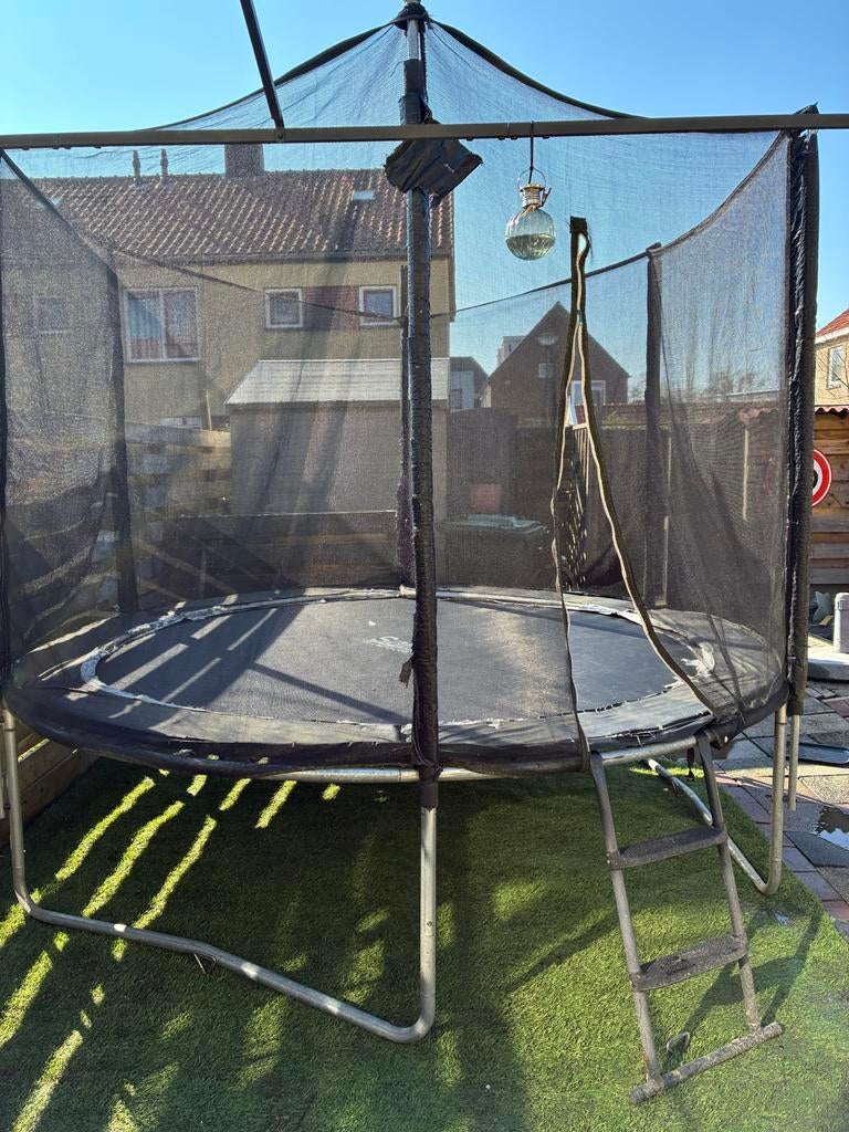 Salta Trampoline met veiligheidsnet en ladder, Ophalen, Gebruikt