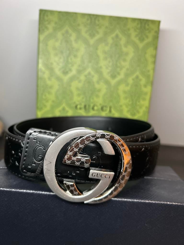 Gucci riem met GG-gesp, 3 tot 5 cm, 90 tot 100 cm, Heupriem, Ophalen of Verzenden
