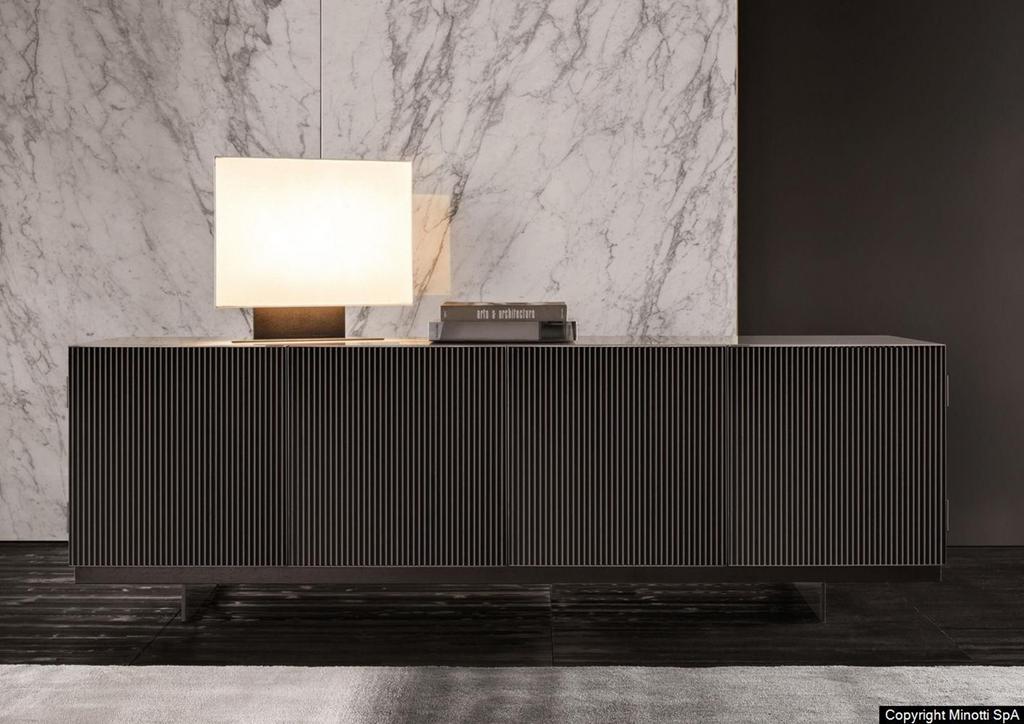 Minotti Daylon Sideboard Dressoir tv kast showmodel LP 14000, Overige houtsoorten, Minotti, Nieuw, Ophalen of Verzenden