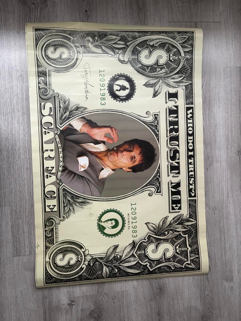 Scarface poster - 60x90 cm, Ophalen, Rechthoekig Staand, Deurposter of groter, Zo goed als nieuw