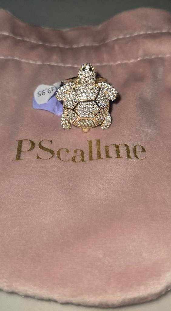 PScallme ring schildpad - Nieuw, nooit gedragen, Ophalen, Nieuw, Dame, Goud