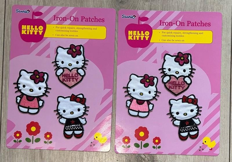 Sanrio Hello Kitty Opstrijk Figuren - Iron-On Patches, Ophalen of Verzenden, Nieuw, Applicatie