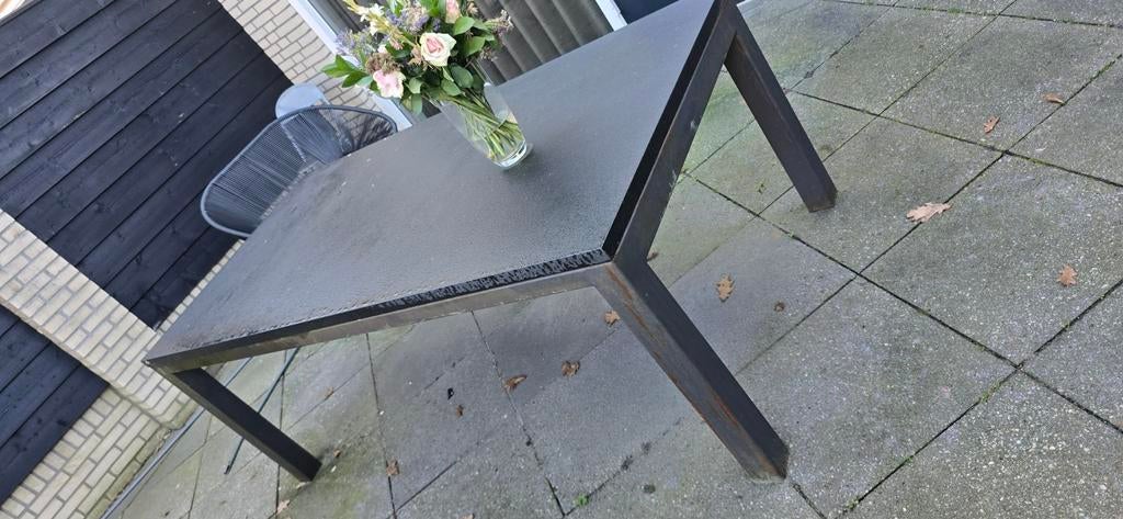 Tuinset natuursteen en degelijk onderstel, Ophalen of Verzenden, Gebruikt