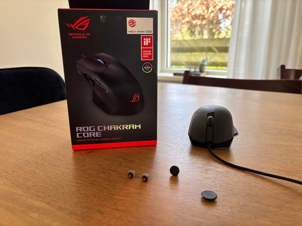 Rog chokram core muis, Rechtshandig, Muis, Gebruikt, Gaming muis
