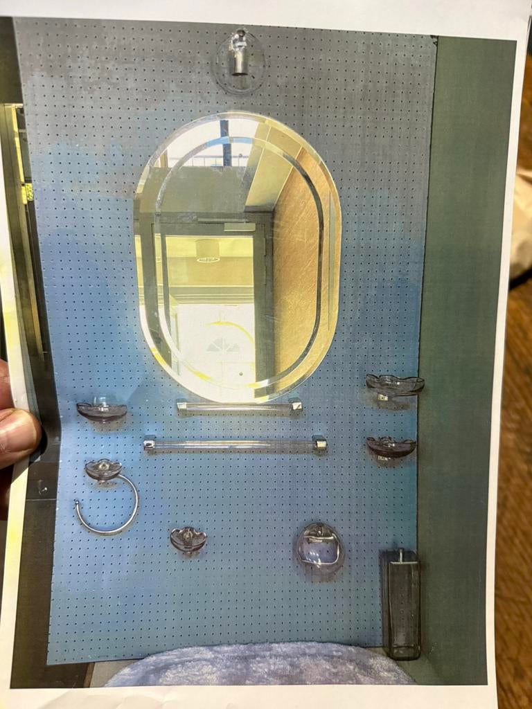 Studio Caprotti Italy Murano Venini bathroom mirror vintage, Ophalen