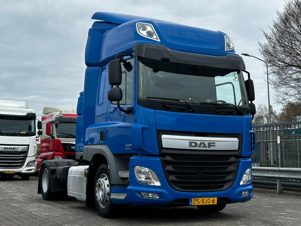 Daf CF 440 E6 lowdeck / bj 2017 / smart 2 tacho!, Automaat, Euro 6, Blauw, Diesel