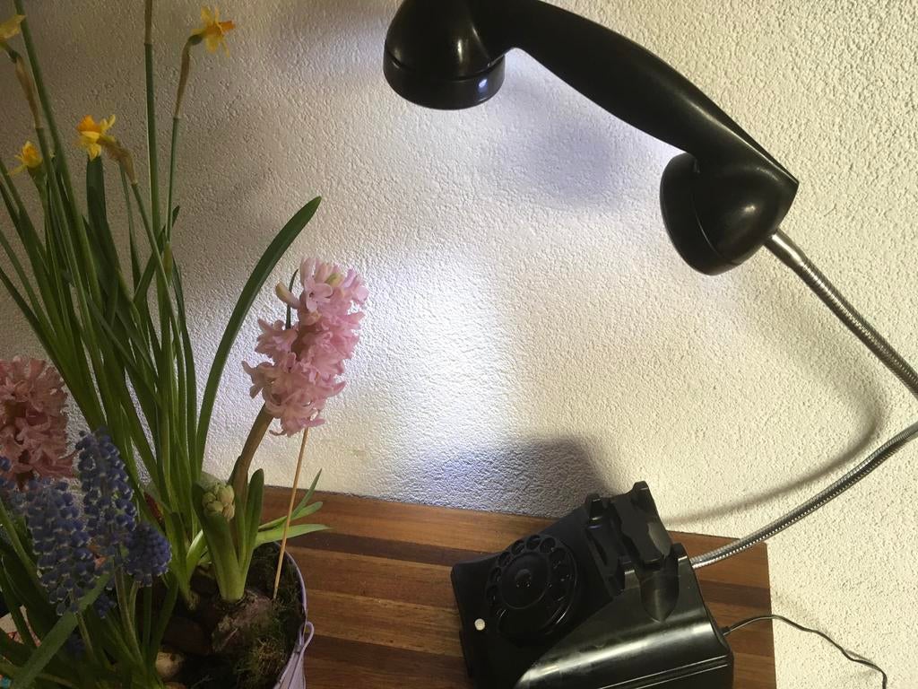 Originele Bakelieten PTT  Telefoon als Tafel lamp., Overige materialen, Gebruikt, Ophalen of Verzenden, Jaren 50