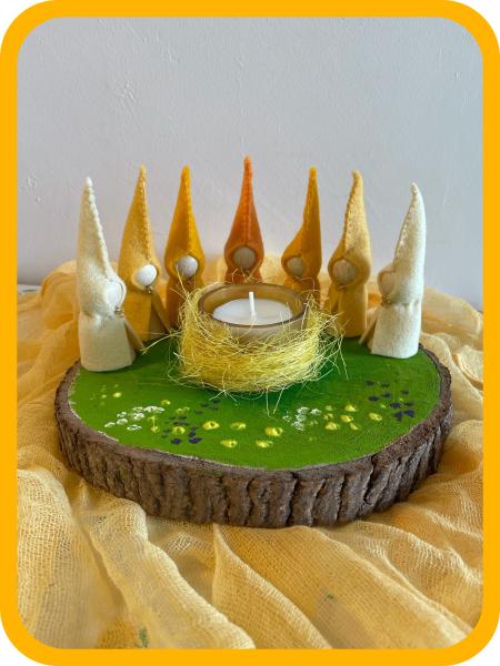 Paaskringetje, Hobby en Vrije tijd, Vilt, Ophalen of Verzenden, Nieuw, Gebruiksvoorwerp, Wolvilt