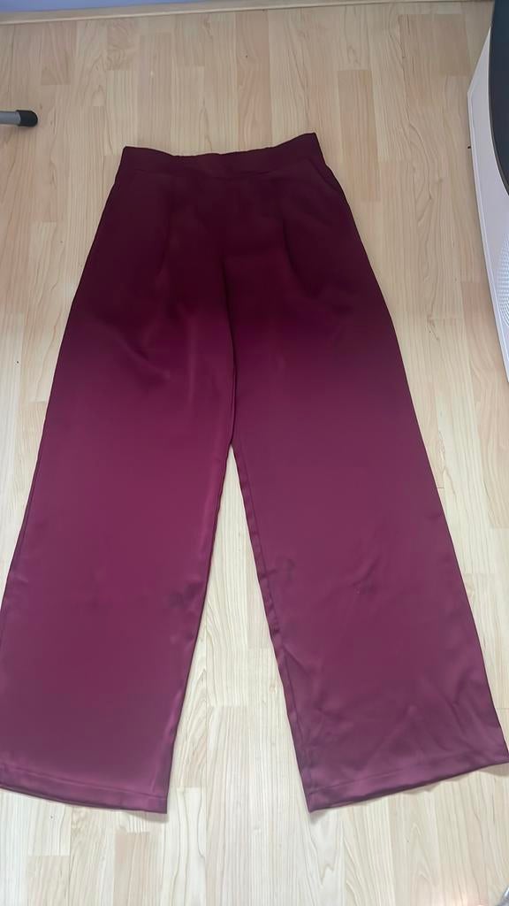 Zgan bordeau riid broek maat L, Ophalen of Verzenden, Zo goed als nieuw, Lang