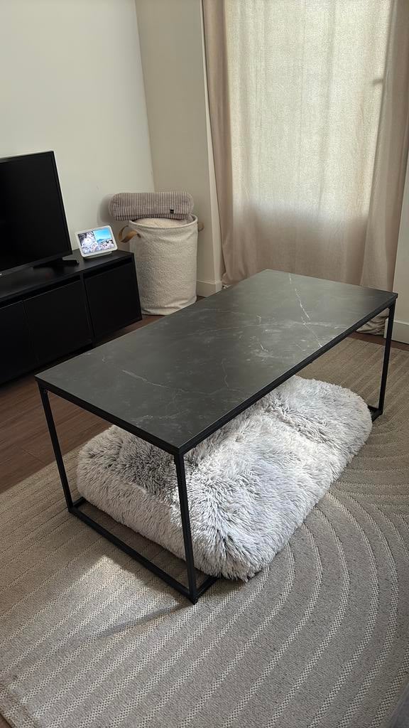 Salontafel marmer look JYSK 100x50x45, Huis en Inrichting, Tafels | Salontafels, Ophalen, Overige materialen, Gebruikt, 50 tot 100 cm