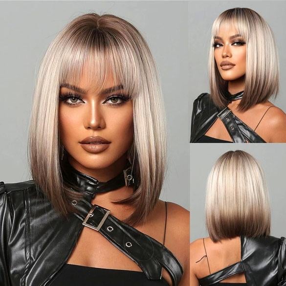 Pruik kort bob model met steil haar Nadia, Sieraden, Tassen en Uiterlijk, Uiterlijk | Haarverzorging, Nieuw, Pruik of Haarverlenging