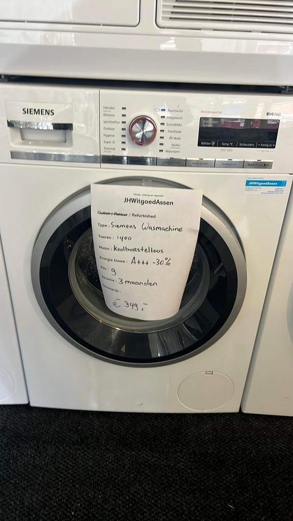 Siemens wasmachine 9kg 1600 toeren. Bezorgd en garantie, Minder dan 85 cm, 8 tot 10 kg, Refurbished, Ophalen of Verzenden