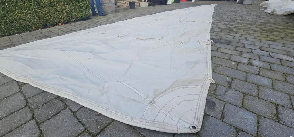 Fok en grootzeil wibo, Watersport en Boten, Zeilen en Zeiltoebehoren, Ophalen, Gebruikt, Grootzeil, Minder dan 15 m²