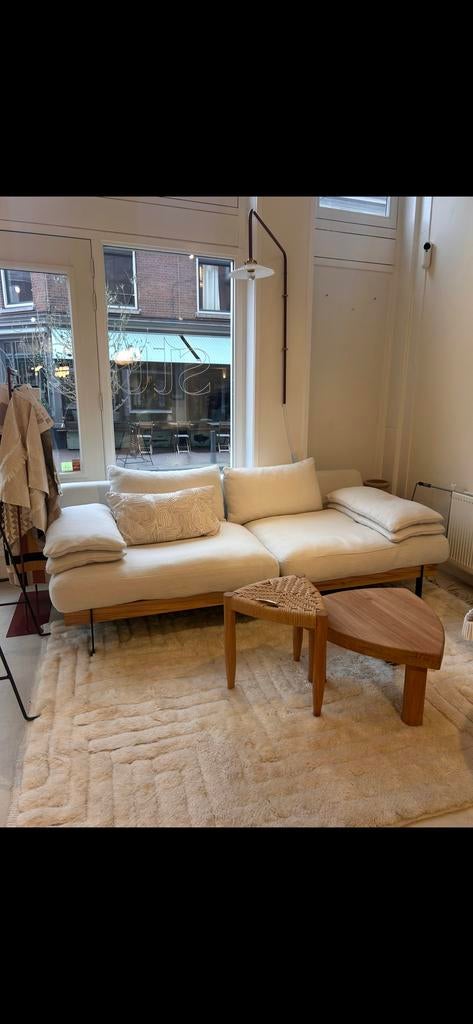 Ciel bank L'authentique - Showroommodel Belgisch linnen, Ophalen, Driepersoons, 75 tot 100 cm, Zo goed als nieuw