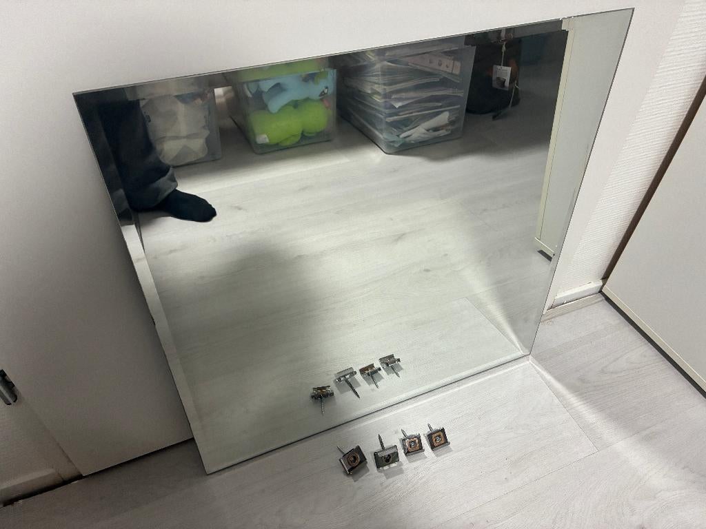 Spiegel vierkant 60x60, Ophalen, Gebruikt, Vierkant, Minder dan 100 cm