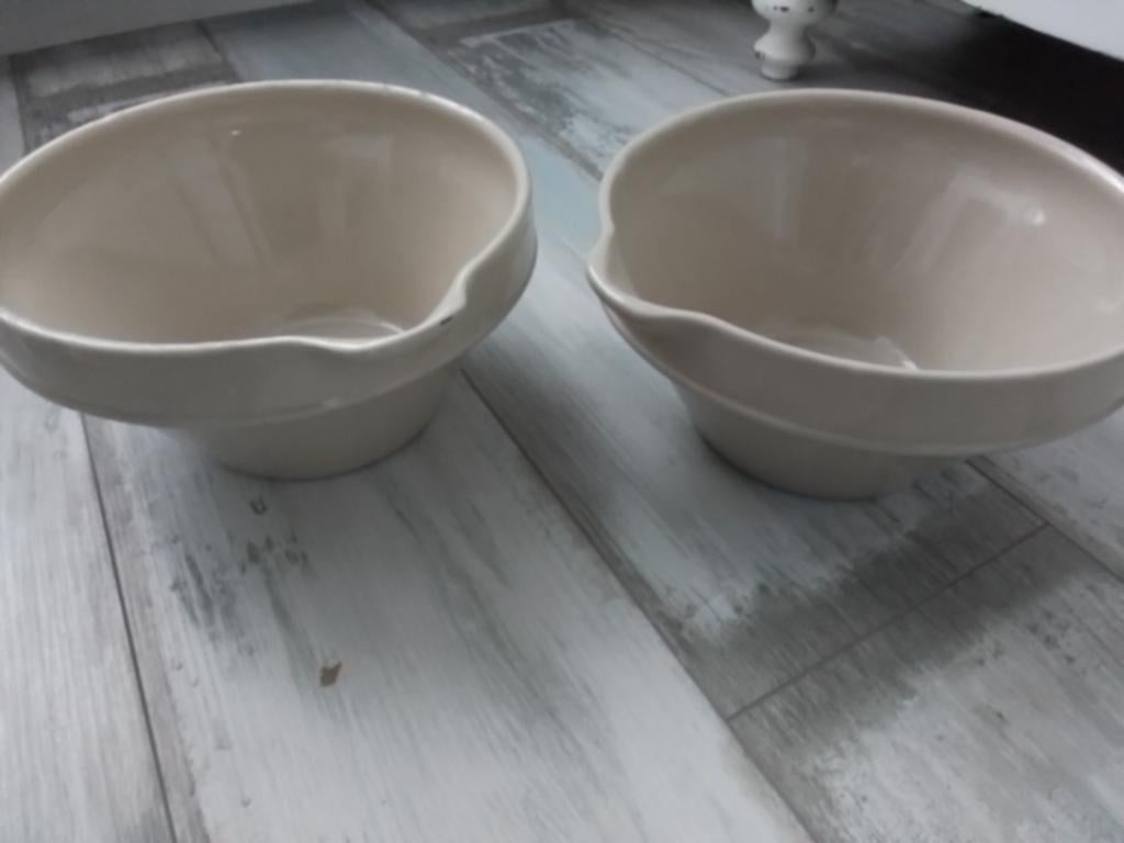 Franse afroomschalen, Antiek en Kunst, Curiosa en Brocante, Ophalen of Verzenden