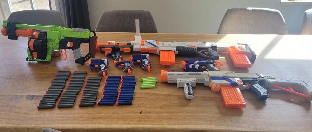 Nerf pistolen met pijltjes - Automatisch en handmatig, Ophalen of Verzenden, Jongen of Meisje