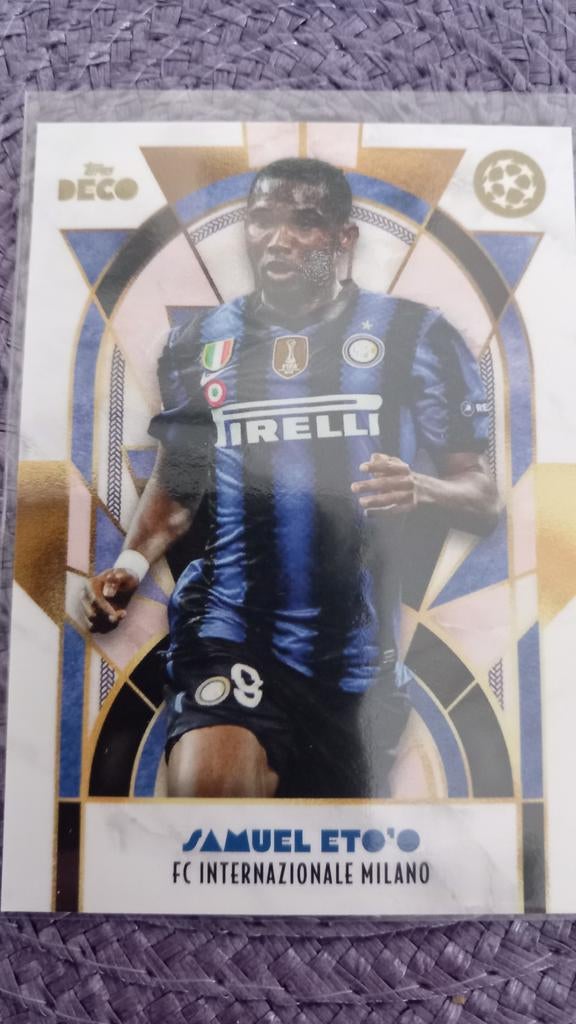 Topps Deco Samuel Eto'o FC Internazionale Milano kaart, Ophalen of Verzenden