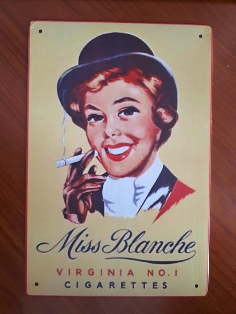 Miss Blanche 20x30 cm Reclamebord, Verzamelen, Ophalen of Verzenden, Nieuw, Reclamebord