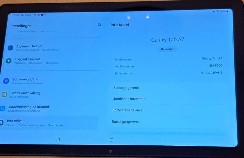 Galaxy Tab 7 tablet, Computers en Software, Android Tablets, Gebruikt, 32 GB, 11 inch, Ophalen of Verzenden