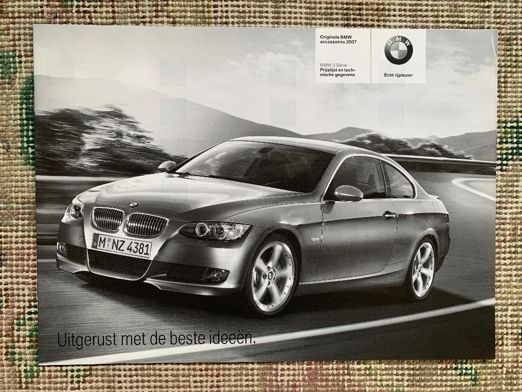 Nederlandse prijslijst BMW 3-serie E90 E91 accessoires 2007, Nieuw, Ophalen of Verzenden, BMW, BMW