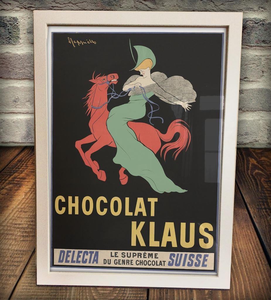 Leonetto Cappiello Chocolat Klaus Art Deco Affiche Poster in, Ophalen of Verzenden