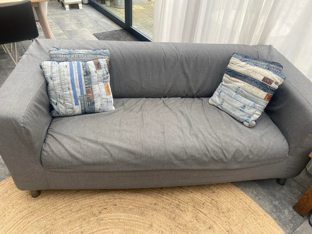 Ikea Klippan bankje met wisselbare hoes, Huis en Inrichting, Banken | Bankstellen, Gebruikt, Rechte bank, Tweepersoons, 150 tot 200 cm