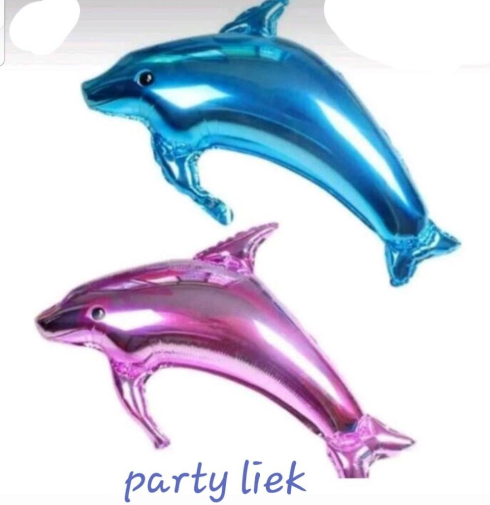 ROZE DOLFIJN  folieballon nr D365, Ophalen of Verzenden, Nieuw, Versiering, Overige