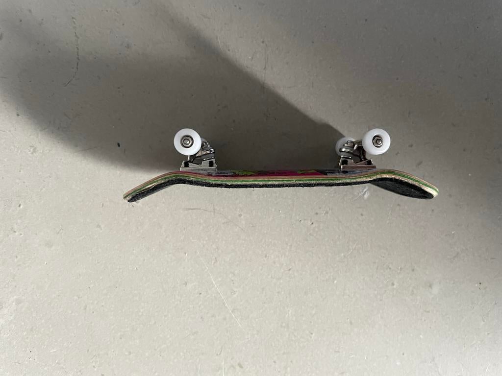Finger Skateboard - Roze/Groen, Ophalen of Verzenden, Zo goed als nieuw, Skateboard