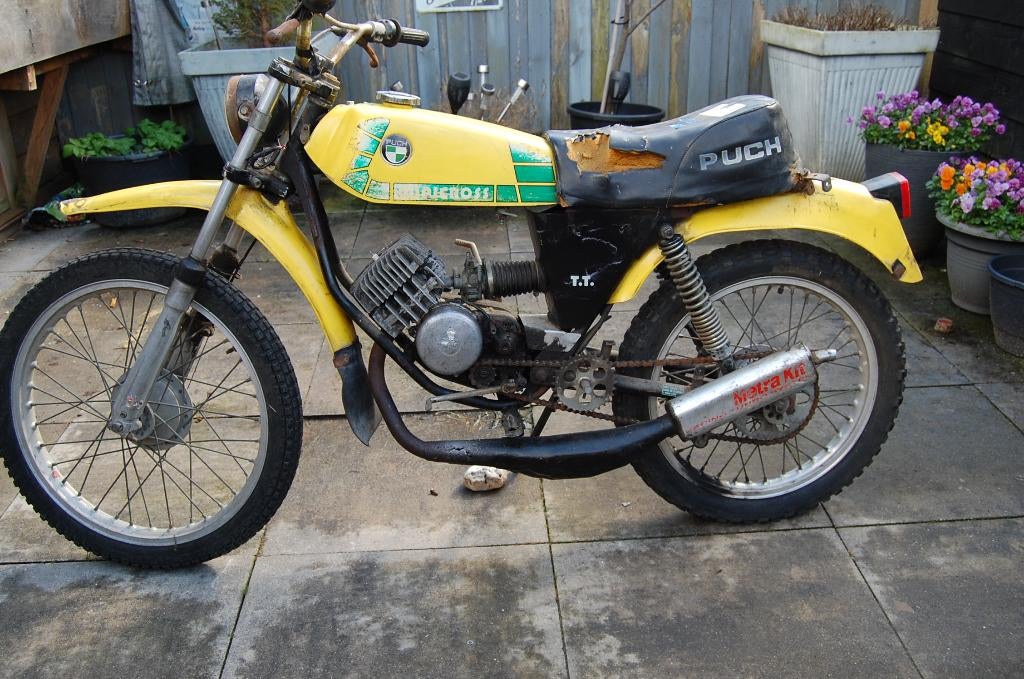 leuke minicross, Maximaal 45 km/u, 49 cc, 4 versnellingen, Ophalen